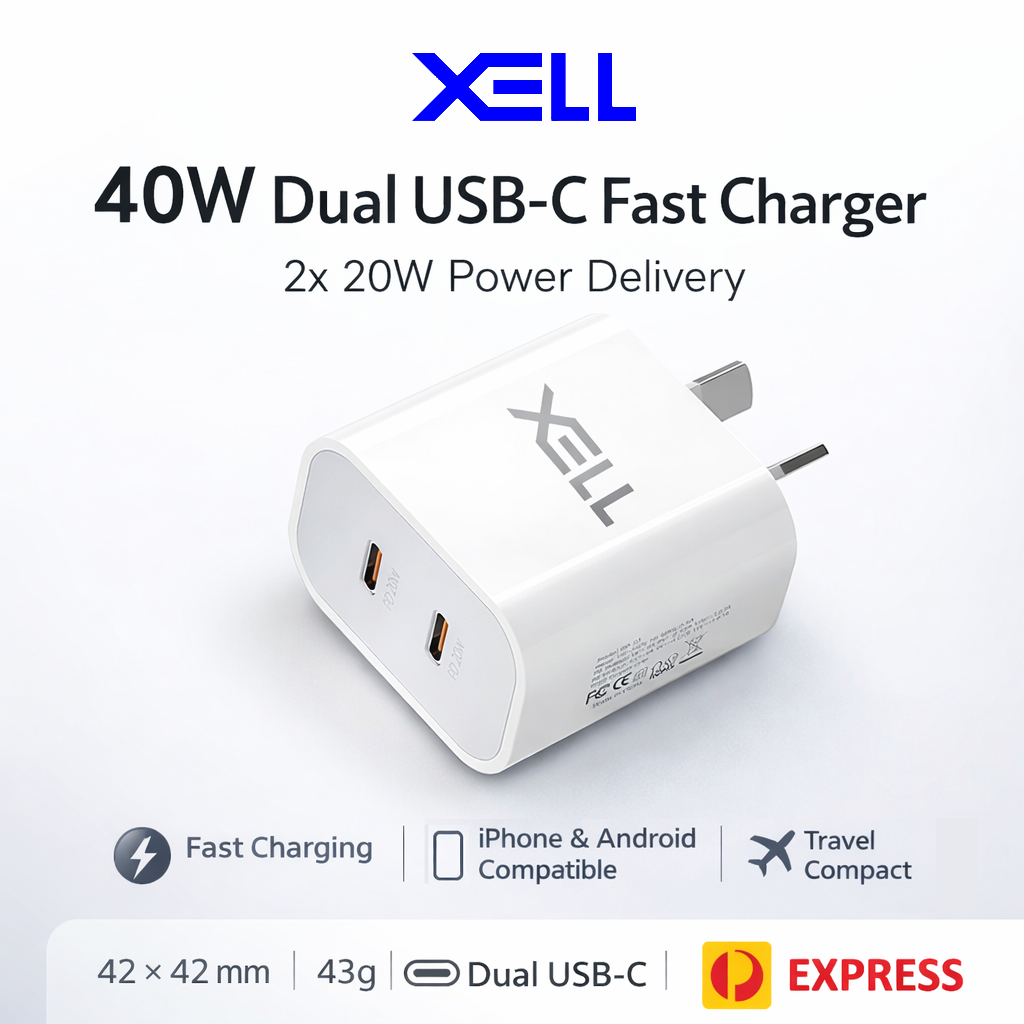 40W Dual USB-C Wall charger